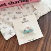 Horquilla de Aleación de Kt con Lazo Plisado de Malla Nueva Horquilla Coreana para Niña Accesorios para el Cabello de Chica Dulce Pinza Lateral Bb