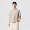 2026 Nova Camiseta Tendência de Verão Secagem Rápida Antirrugas Manga Raglan com Textura de Linho Estilo Japonês