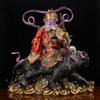 Estatua de Buda Wu, dios de la riqueza, de cobre, de latón, Zhao Gongming, estatua de montar a caballo de tigre puro, decoración para el hogar, inauguración de la casa, regalo de apertura