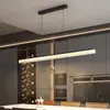 Lámpara de araña lineal minimalista italiana para comedor, lámpara colgante moderna de lujo ligero de cristal de hielo, lámpara de barra de bar de diseñador