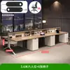 Conjunto de Mesa e Cadeira de Escritório Moderno e Simples para Equipe com Painéis Suspensos Pegboard e Telas de Armazenamento para Duas, Quatro ou Seis Pessoas