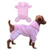 Venta al por mayor de fábrica otoño e invierno sudadera casual con capucha para perro mascota, pantalones deportivos a rayas, color sólido, estilo universitario, traje deportivo