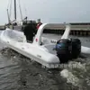 Barco inflable de fibra de vidrio de 7,6 m, bolsa de aire inflable de PVC engrosada, barco de pesca marina de ocio, barco de asalto motorizado