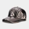 Gorra de béisbol de PU plisada ins europea y americana para hombre y mujer, tendencia callejera, gorra láser colorida para escenario, hip-hop, sombrero hip-hop