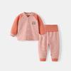Pijamas de bebé, ropa interior de primavera y otoño, cintura alta, protección abdominal, recién nacidos, traje cálido dividido, ropa de otoño para bebé, pantalones de otoño, ropa base