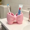 Suporte de Escova de Dentes Dente de Serra Transfronteiriço Armazenamento de Tubo Duplo Lavatório Porta-Escova de Dentes Pasta de Dente Caixa de Armazenamento Fofa para Banheiro