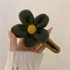 Horquilla de temperamento de flor de felpa otoño e invierno flor grande clip de pico de pato parte trasera de la cabeza clip para el cabello horquilla de alta gama al por mayor