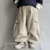 Pantalones de Primavera Q048 para Niños, Nuevo Estilo Coreano Elegante Holgado Casual Infantil, Pantalones de Ropa para Bebé de Moda