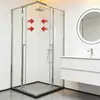 Puerta de Baño para Ducha en Forma de L Extremadamente Estrecha Habitación de Hotel Baño Separación Seca y Húmeda Mampara de Cristal Personalizado Según Planos