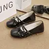 Zapatos planos estilo francés para mujer con punta cuadrada y lazo, colección otoño 2026, bailarinas, zapatos planos Mary Jane poco profundos, zapatos planos para mujer