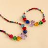 Europeu e Americano Cross-border Jóias Boêmio Cor Mista Bead Colorido Amor Urso Colar Pulseira Set Cartoon Mulheres