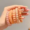 Gomas para el pelo de alambre de teléfono de color gelatina de verano para mujer, diademas de alta gama, accesorios para el pelo elásticos y duraderos