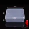 Caja de plástico rectangular transparente para hisopos de algodón, caja de almacenamiento para objetos pequeños, fabricante de fuentes