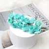 Em Estoque Aproximadamente 2cm Flor de Ameixa Artificial Flor de Papel Pequena Acessórios para Caixa de Doces Material para Guirlanda de Rosas Acessórios para Embalagem de Caixa de Presente