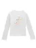 Camiseta de manga larga con cuello en U para mujer, nuevo estilo primavera y otoño, estampado de cachorro de dibujos animados, corte ajustado, favorecedora, top moderno
