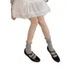 Calcetines de Lunares para Mujer, Calcetines de Verano Finos de Media Pantorrilla con Bordes Fruncidos, Calcetines Estilo Ballet Japonés para Niñas