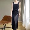 Elegante Falda Nueva de Satén para Vacaciones en la Playa para Mujer Verano Elegante Larga Plisada Cadera Ajustada