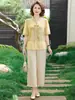 Novas Roupas de Verão para Jovens Mães, Tops Florais Elegantes e Estilosos para Mulheres de Meia-Idade, Camisas da Moda para Mulheres de Meia-Idade e Idosas