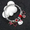Pulseira Panjia Rosa Pulseira Gato KT Pulseira Desenho Animado Transfronteiriça Fofa Pando Hello Kitty Puxar Fábrica de Joias Atacado