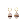 Pendientes de Perlas Barrocas Estilo Étnico, Sensación de Lujo Ligero y Gama Alta, Pendientes Enrollados a Mano con Alambre de Cobre, Pendientes Elegantes y de Gama Alta