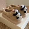 Pantuflas de Algodón Casuales Sencillas Estilo Hogareño con Forro Polar, Nuevo Modelo de Invierno, Cómodos Zapatos de Casa de Pareja Panda