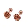 Abotoaduras Dongguan K Ouro Rosa Metal Abotoaduras High-end Pés Redondos Flor Rosa Ouro Francês Abotoaduras Abotoaduras Cuffstuds
