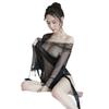 Tentación de Encaje Provocador Lencería Sexy Camisón de Malla Transparente para Mujer Sexy Conjunto de Bata de Tres Puntos Expuestos 326