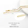 Loja de Ouro Mesmo Estilo Areia Dourada Acessórios DIY Pingente Torre de Flores Novo Estilo Chinês Trevo Coração Colar Corrente para Clavícula de Suéter para Mulheres