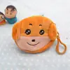 Bolsa de moedas criativa/porta-chaves clutch semicircular espesso brinquedo de pelúcia de desenho animado bolsa de moedas presente