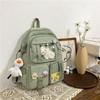 Nova Bolsa Transparente Grande Capacidade Estilo Cartoon Campus Mochila Fofa Feminina para Ensino Médio Ensino Fundamental Mochila para Estudante Universitário
