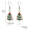 Pendientes de Navidad Europeos y Americanos Set de Pendientes de Navidad Copo de Nieve Campana Pendientes de Navidad Árbol de Navidad Pendientes de Navidad Transfronterizos