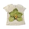 Tops Femininos Y2K Estilo Coreano Design de Roupa Versátil Estampa de Planta Camiseta de Verão Street Harajuku Camiseta com Estampa Gráfica
