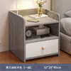 Lámpara de mesa de noche de lujo ligera, simple y moderna, estante de almacenamiento de noche, gabinete de almacenamiento italiano pequeño estilo ins, gabinete de almacenamiento para dormitorio