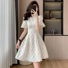 Nuevo Estilo de Verano 2024 Nuevo Vestido Cheongsam Corto Blanco Chinoiserie Falda Corta Pequeña Slim Falda Blanca Pequeña Verano para Mujer
