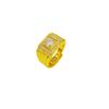 Anillo de diamantes para hombre de oro arena de Vietnam, chapado en oro, piedra, anillo para hombre, latón, circonita, tendencia, anillo grande para hombre, outlet de fábrica