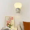 Lámpara de Pared Estilo Crema Calabaza Mesita de Noche Dormitorio Retro Francés Lámpara de Pared de Fondo para Sala de Estar Lámpara de Pared de Ambiente para Habitación de Libros Infantiles