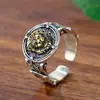 Anel Dominador Masculino em Prata Esterlina 925 Anel Rei Leão Joia de Prata Anel do Dedo Indicador Retrô Tendência Presente para Menino