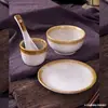 Tigela japonesa doméstica pequena retrô antiga tigela de vinho tigela de vinho tigela de arroz para performance cerâmica antiga tigela pequena Water Margin tradicional antiquado