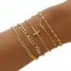 Comércio Exterior Transfronteiriço Terno Joias Pulseira Personalizada Nova Liga Combinação Pulseira Conjunto de Seis Peças Venda Quente