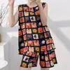 Pijama de seda de algodón con lunares, conjunto de talla grande de alta gama para mujer, conjunto fino de verano estilo chino nuevo de camiseta sin mangas y shorts para estar en casa