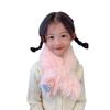 Bufanda de cuello de felpa de invierno de pelo largo, cálida, cómoda, transpirable, resistente al frío, con estampado de estrellas de dibujos animados, informal