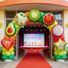 Dia das Crianças Série Frutas Palco do Dia das Crianças Balão de Alumínio Decoração Balões de Brinquedo em Formato de Frutas Atacado