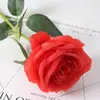 Guau Terciopelo Simulado Personalizado Rosa Individual Decoración de Pared de Flores Casera Boda Día de San Valentín Pared de Flores en Cascada Roja Mano