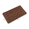 Molde de Silicone para Chocolate Desenho Animado Multiestilo Transfronteiriço Números e Letras Molde de Assar DIY Molde para Fudge Cubo de Gelo