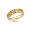 Anillo de Lujo con Incrustaciones de Diamantes Chapado en Oro de 18 Quilates para Mujer, Líneas Geométricas de Ins Vintage, Anillo Abierto Simple Cruzado, No se Desvanece