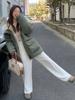Chaqueta de Algodón con Plumas Estilo Nuevo Invierno 2026 para Mujer, Abrigo Corto de Algodón Engrosado, Chaqueta de Algodón Acolchada de Lana de Cordero Versátil y Holgada a la Moda