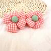 Accesorios de Ropa con Flores Tridimensionales de Color Caramelo Accesorios de Tela a Cuadros Algodón Lindos Accesorios para el Cabello Zapatos Equipaje Zapatos Pétalos