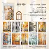 Mo Mo Papel Kraft Branco Material Oco Papel-Paisagem Natural Série de Livros 21 Folhas 6 Estilos Decoração de Caderno Colagem