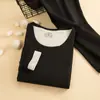 Conjunto de ropa interior térmica de lana y seda, forrado de felpa, engrosado, cómodo, sin costuras, ajustado, top y pantalones de otoño, conjunto de capa interior, venta al por mayor