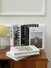 Dx7Lins Livro Falso Livro Inglês Decoração de Livro Moda Simples Rosa Macio Decoração de Mesa Enfeites Fotografia